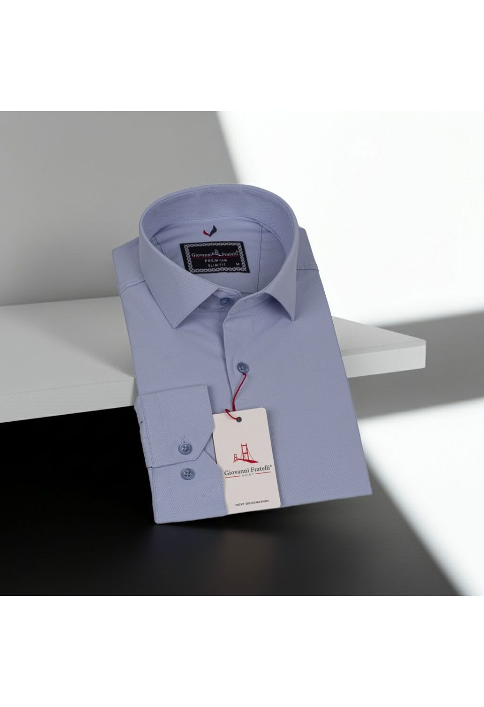 Slim Fit Uzun Kol Desenli Armürlü Jakar Erkek Gömlek 3GMK311347004 - Giovanni Fratelli