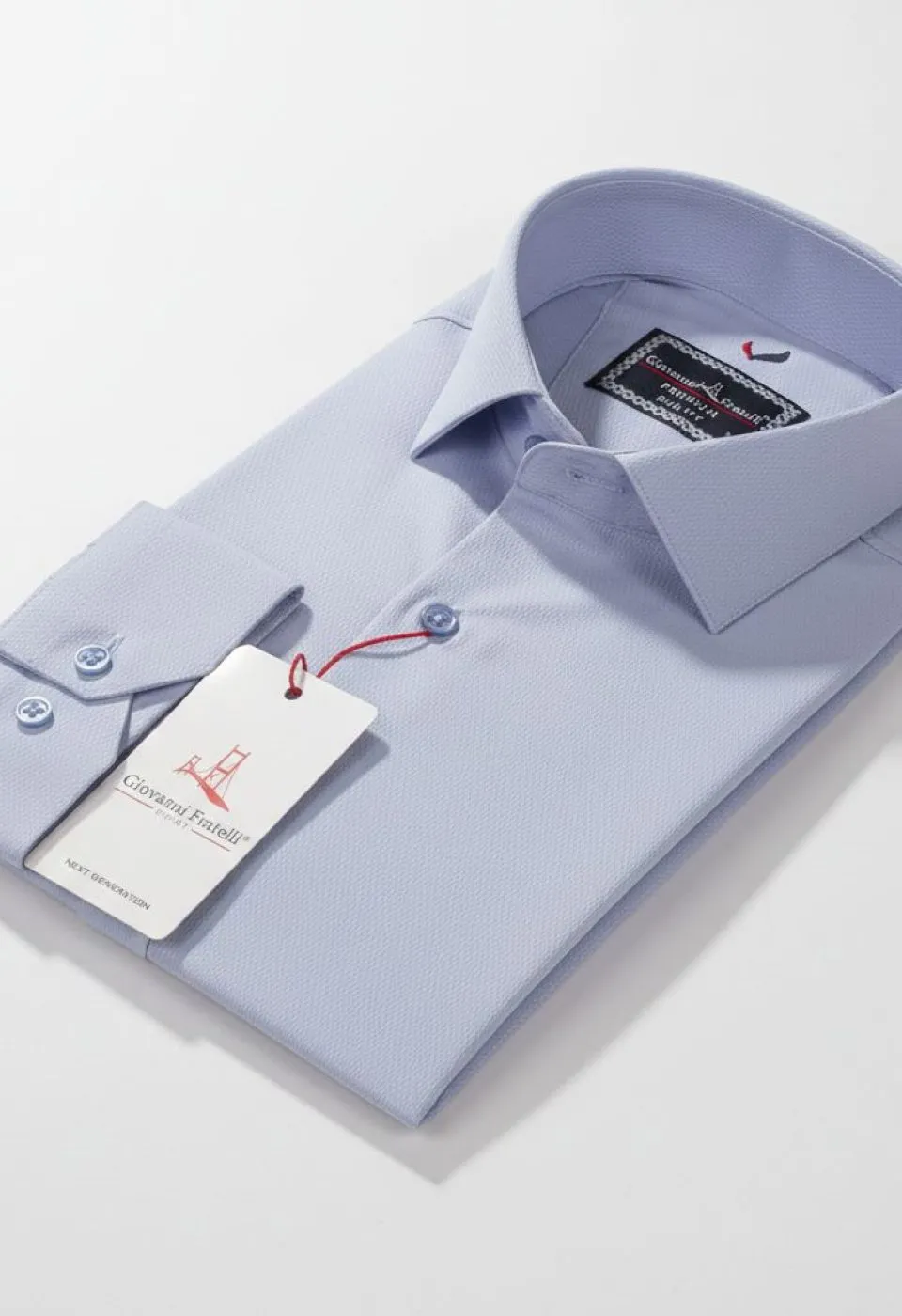 Slim Fit Uzun Kol Desenli Armürlü Jakar Erkek Gömlek 3GMK311347004 - Giovanni Fratelli