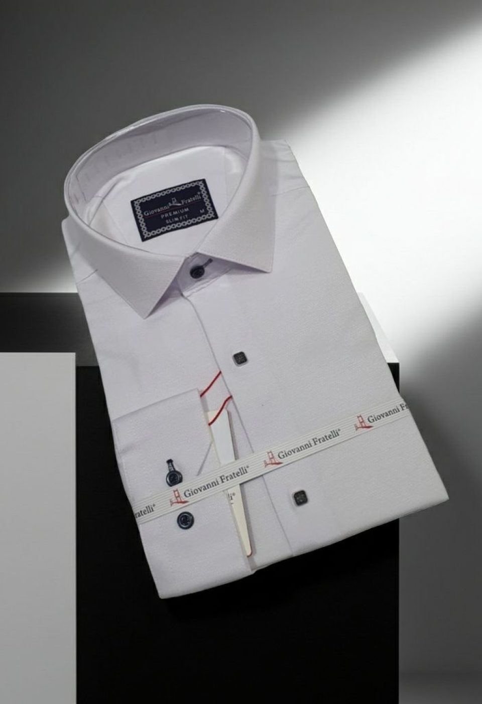 Slim Fit Uzun Kol Desenli Armürlü Jakar Erkek Gömlek 3GMK311351001 - Giovanni Fratelli