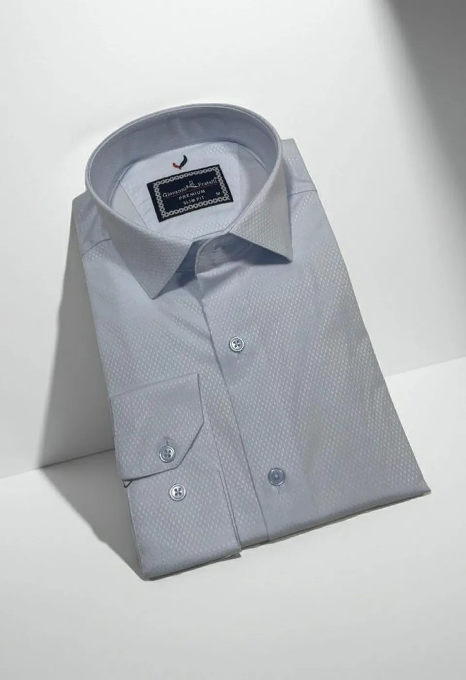 Slim Fit Uzun Kol Düz Renk Saten Erkek Gömlek 3GMK311353003