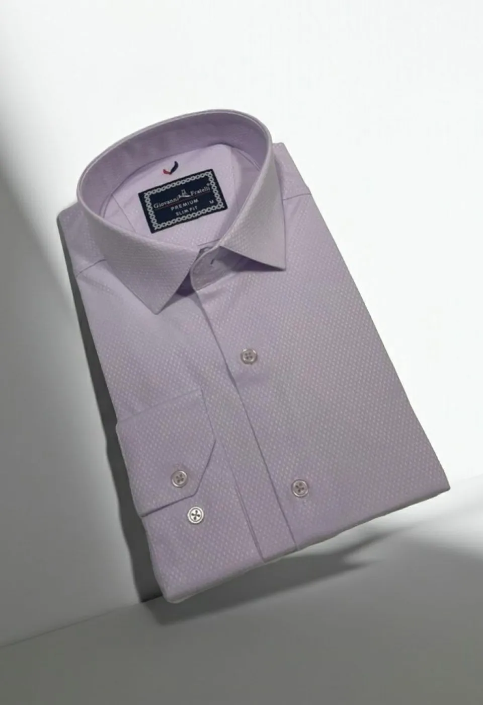 Slim Fit Uzun Kol Düz Renk Saten Erkek Gömlek 3GMK311353004 - Giovanni Fratelli