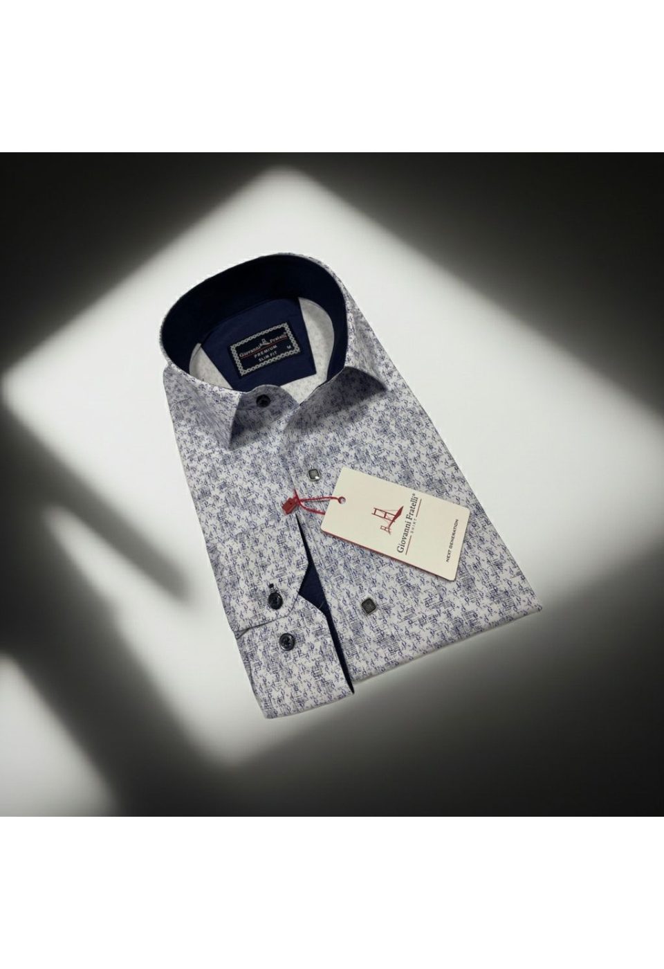 Slim Fit Uzun Kol Desenli Erkek Gömlek 3GMK311356003 - Giovanni Fratelli