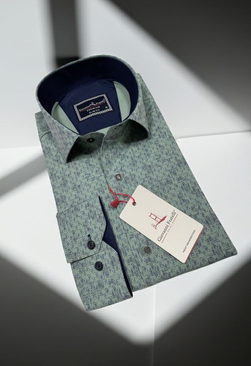 Slim Fit Uzun Kol Desenli Erkek Gömlek 3GMK311356005