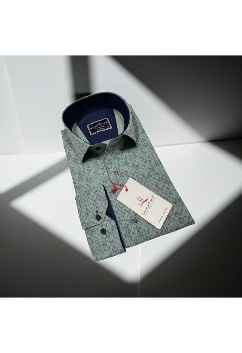 1356 CR 005 Slim Fit Uzun Kol Desenli Erkek Gömlek 3GMK311356005 - Giovanni Fratelli