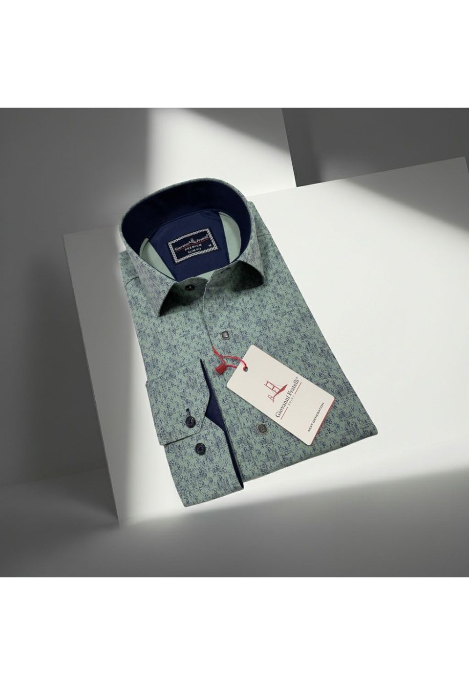 1356 CR 005 Slim Fit Uzun Kol Desenli Erkek Gömlek 3GMK311356005 - Giovanni Fratelli