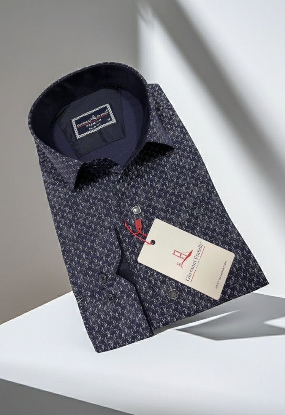 1356 CR 007 Slim Fit Uzun Kol Desenli Erkek Gömlek 3GMK311356007 - Giovanni Fratelli