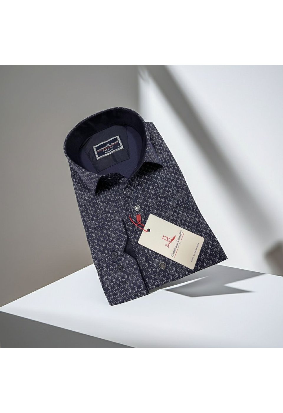 1356 CR 007 Slim Fit Uzun Kol Desenli Erkek Gömlek 3GMK311356007 - Giovanni Fratelli