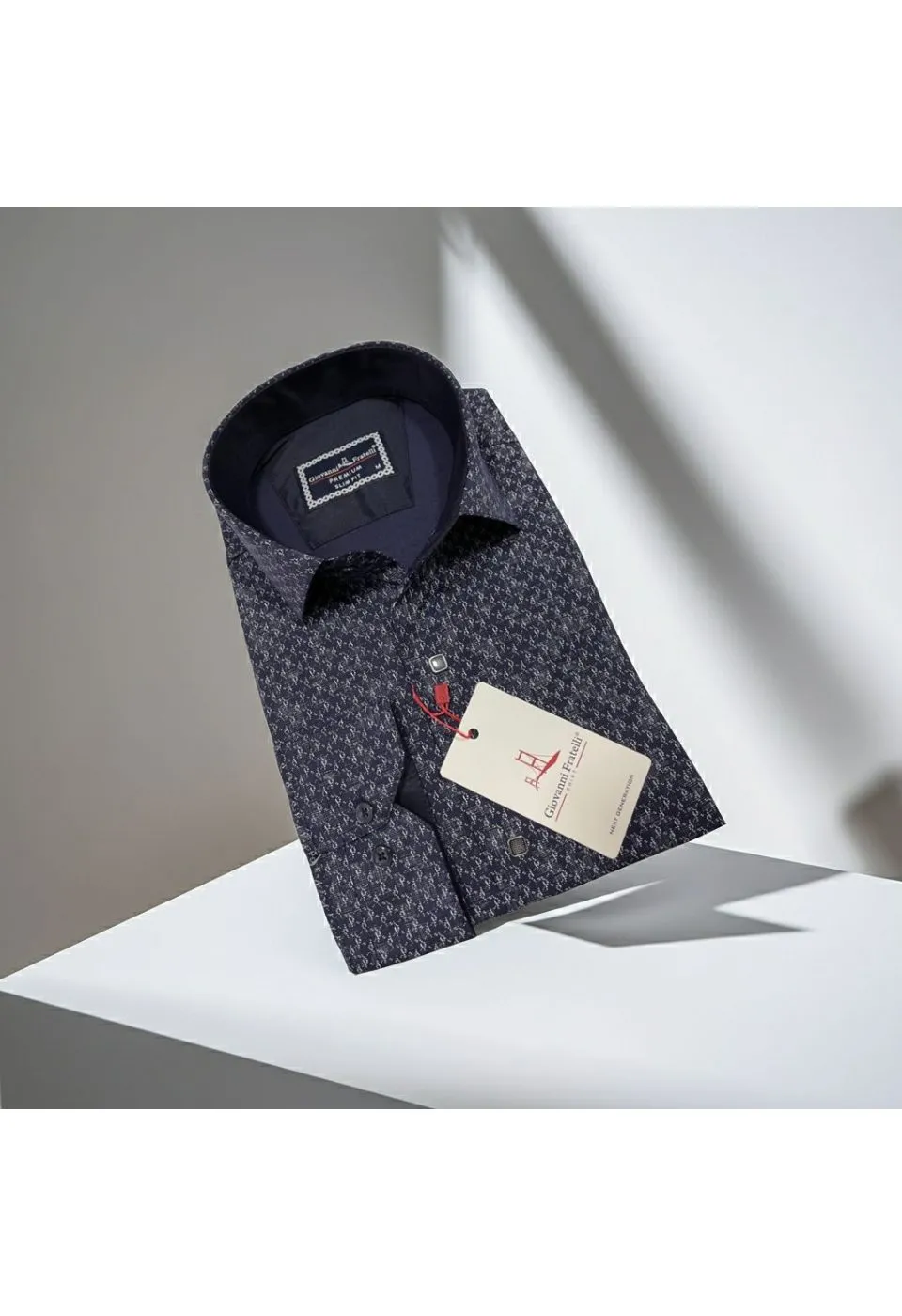 Slim Fit Uzun Kol Desenli Erkek Gömlek 3GMK311356007 - Giovanni Fratelli