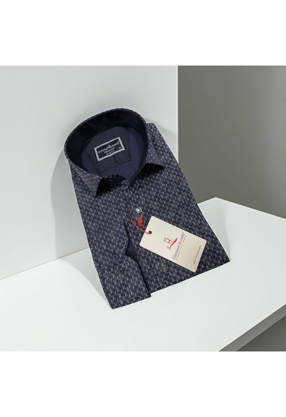1356 CR 007 Slim Fit Uzun Kol Desenli Erkek Gömlek 3GMK311356007 - Giovanni Fratelli