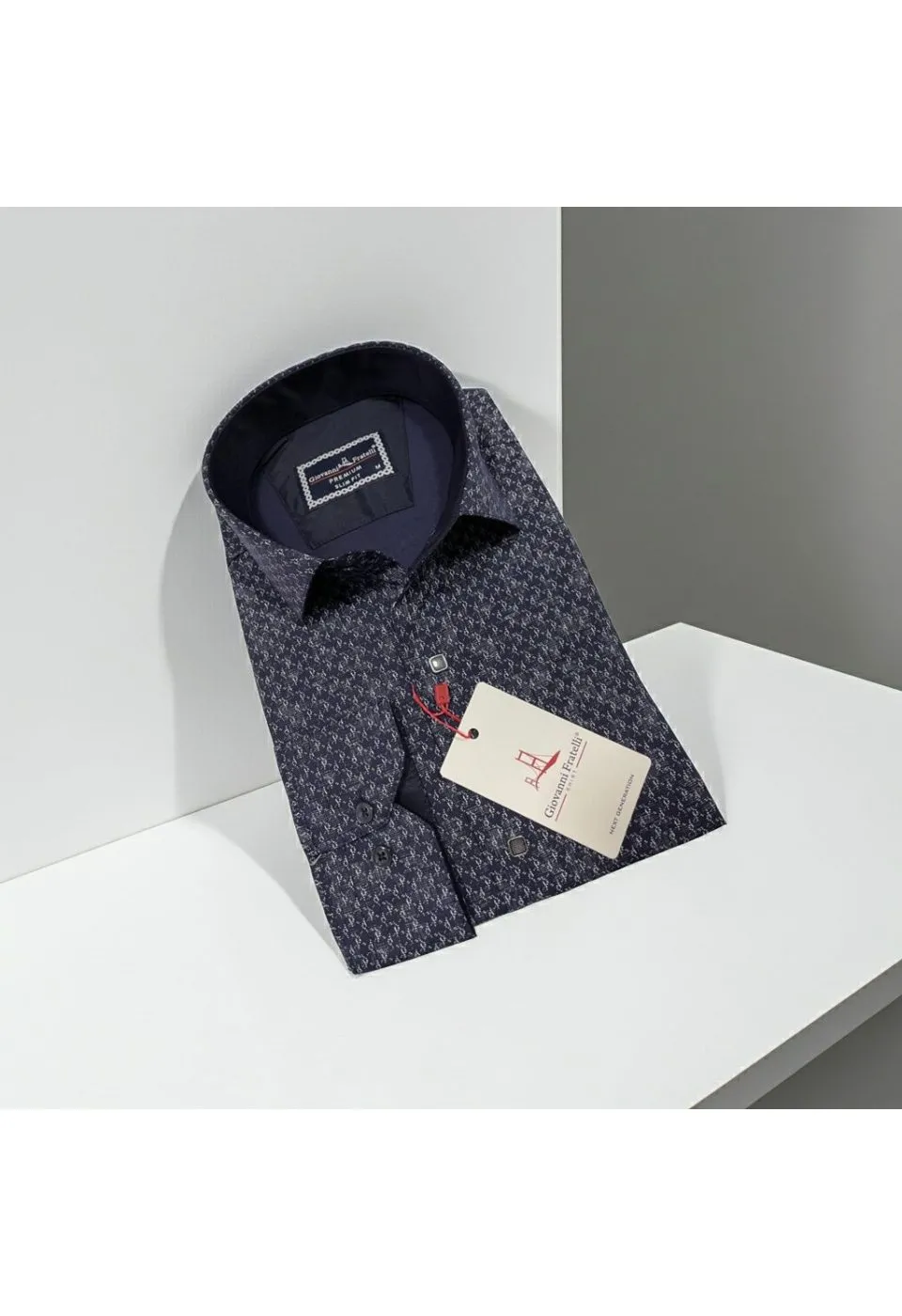 Slim Fit Uzun Kol Desenli Erkek Gömlek 3GMK311356007 - Giovanni Fratelli