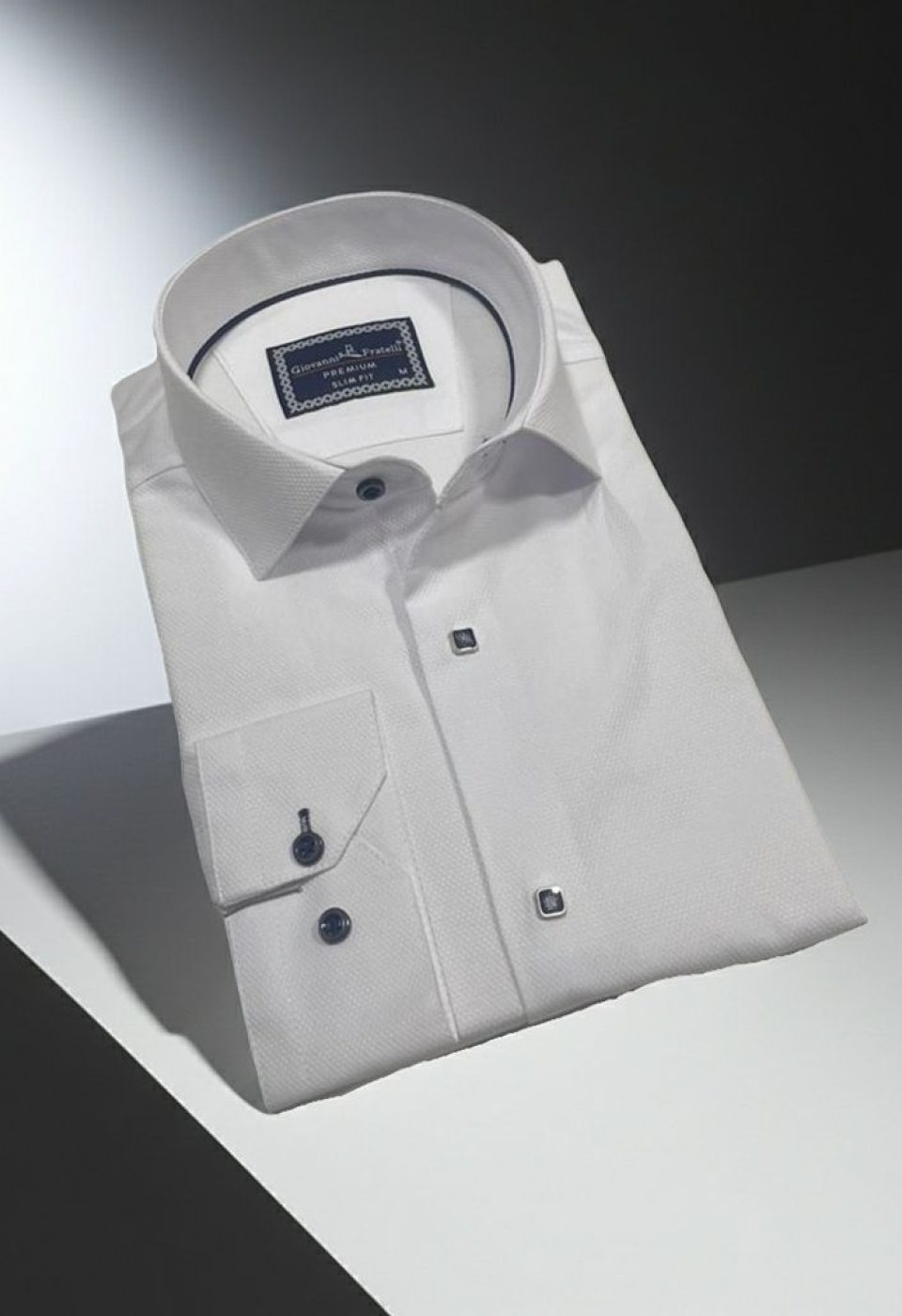 Slim Fit Uzun Kol Desenli Armürlü Jakar Erkek Gömlek 3GMK311357001 - Giovanni Fratelli