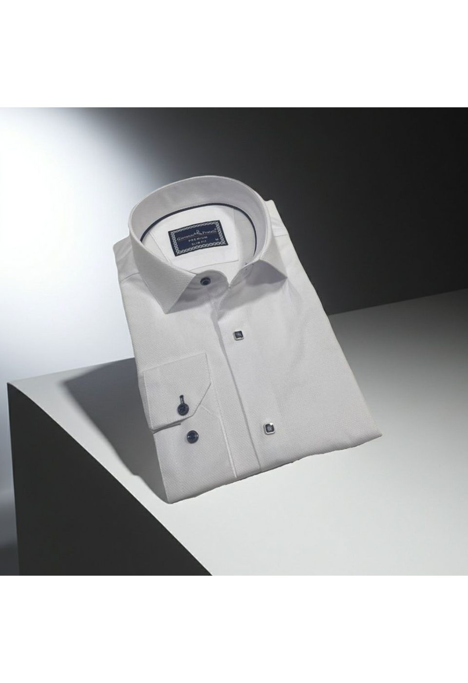 Slim Fit Uzun Kol Desenli Armürlü Jakar Erkek Gömlek 3GMK311357001 - Giovanni Fratelli