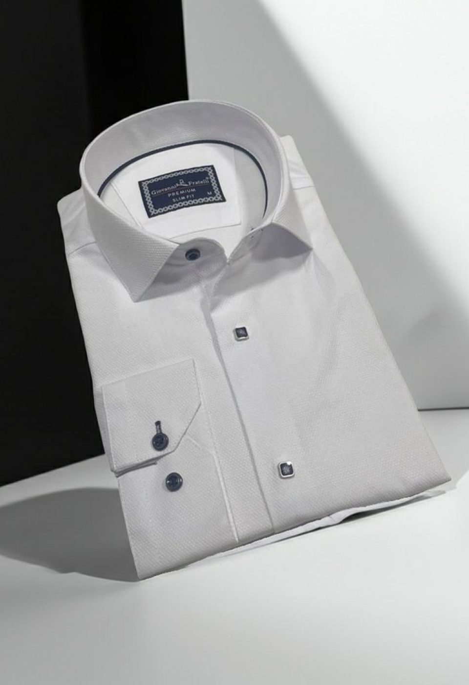 Slim Fit Uzun Kol Desenli Armürlü Jakar Erkek Gömlek 3GMK311357001