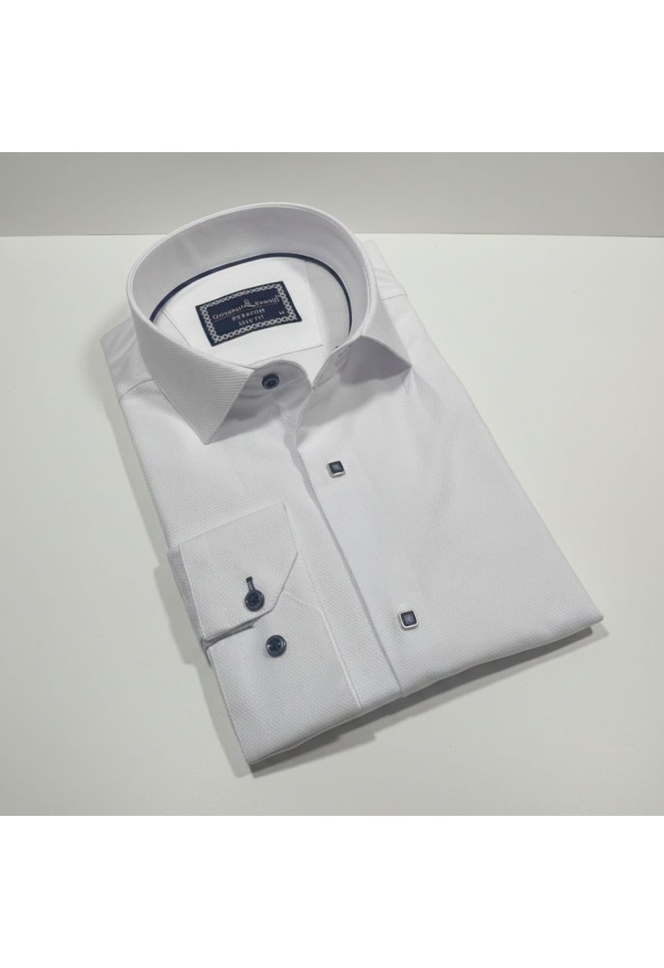 Slim Fit Uzun Kol Desenli Armürlü Jakar Erkek Gömlek 3GMK311357001 - Giovanni Fratelli