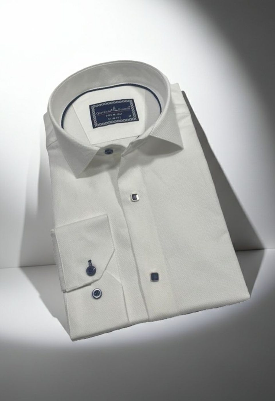 Slim Fit Uzun Kol Desenli Armürlü Jakar Erkek Gömlek 3GMK311357002 - Giovanni Fratelli