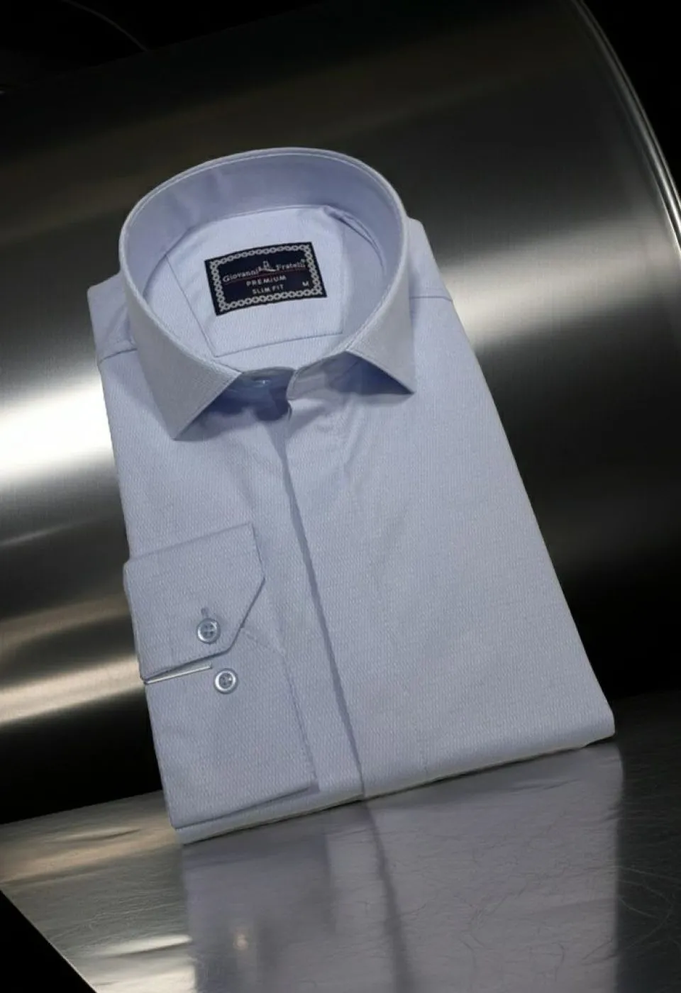 Slim Fit Uzun Kol Desenli Armürlü Jakar Erkek Gömlek 3GMK311358003