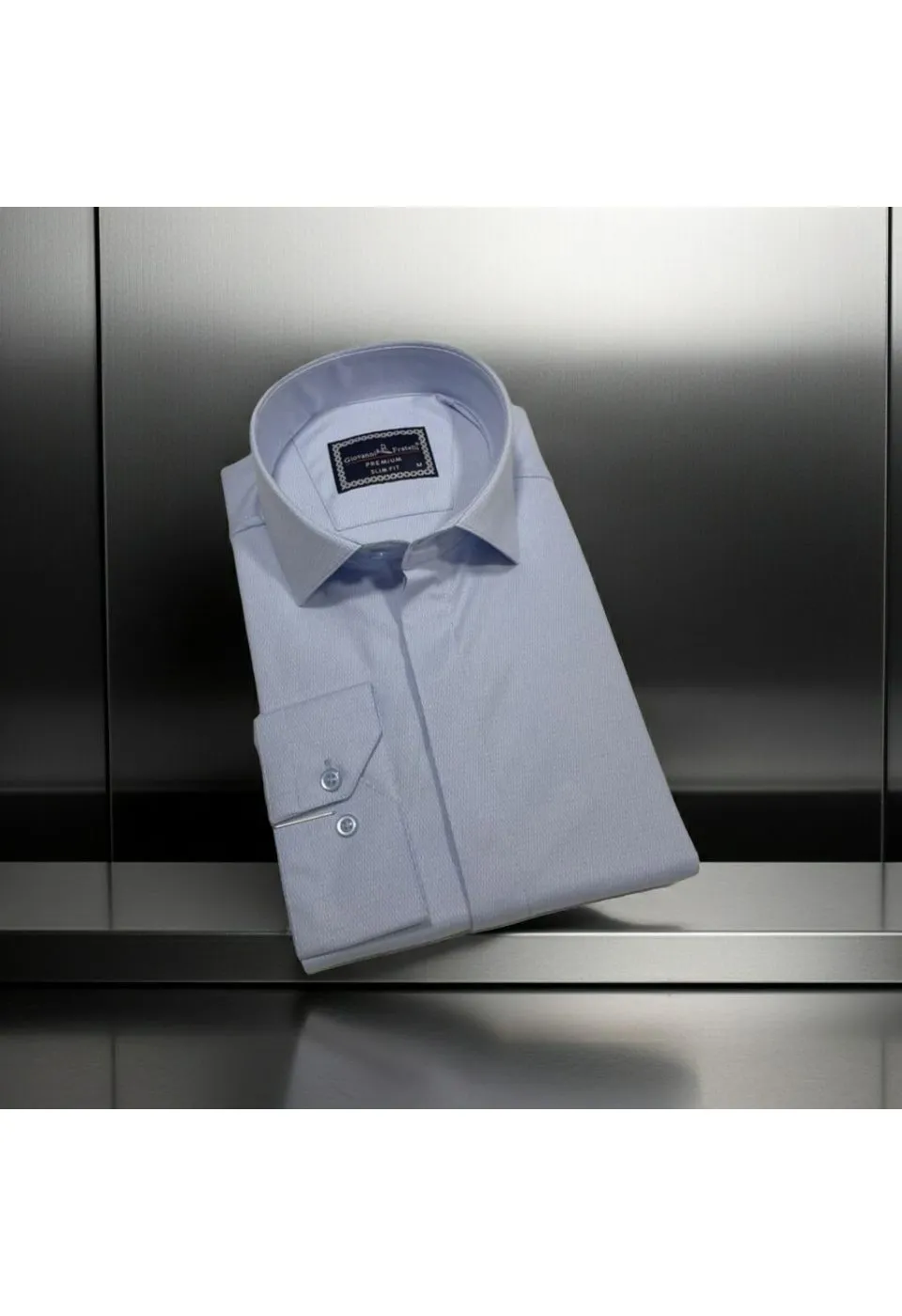 Slim Fit Uzun Kol Desenli Armürlü Jakar Erkek Gömlek 3GMK311358003 - Giovanni Fratelli