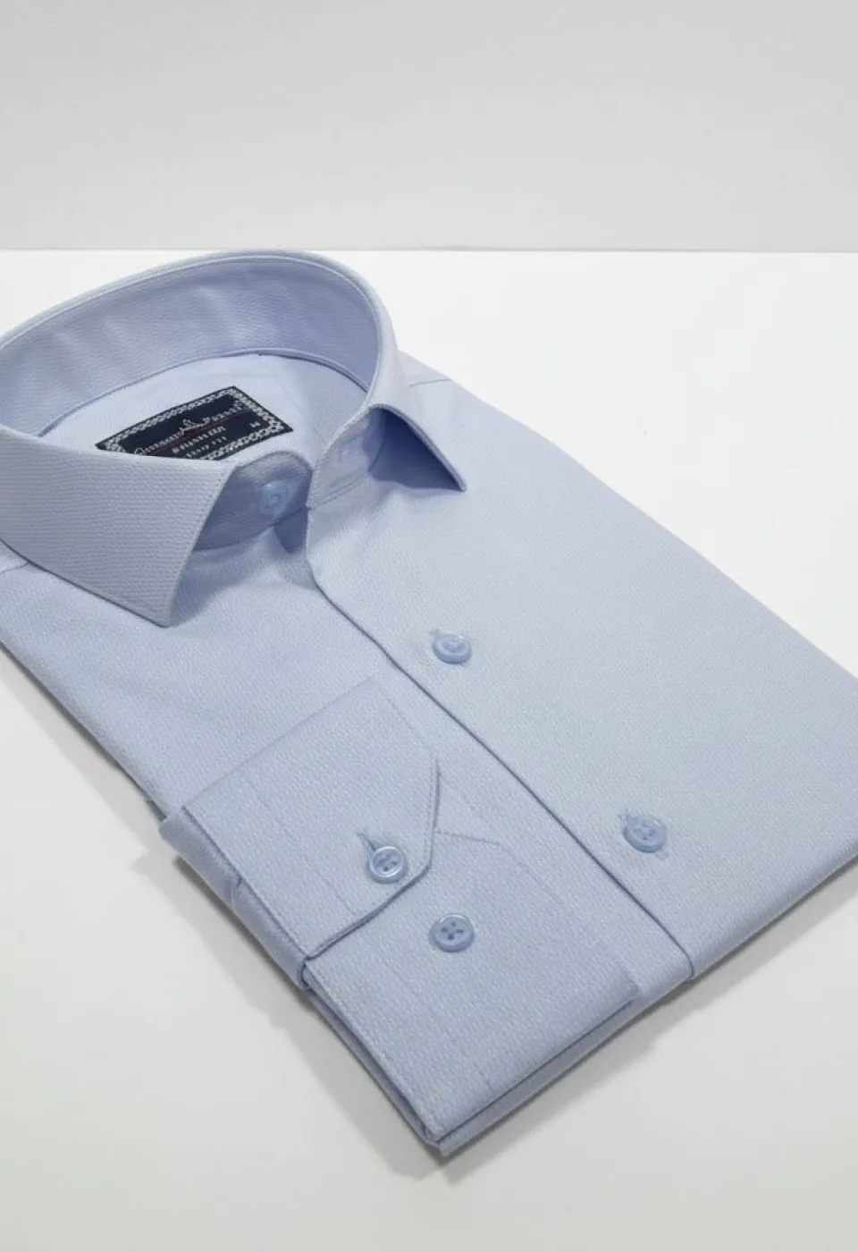 Slim Fit Uzun Kol Desenli Armürlü Jakar Erkek Gömlek 3GMK311359003