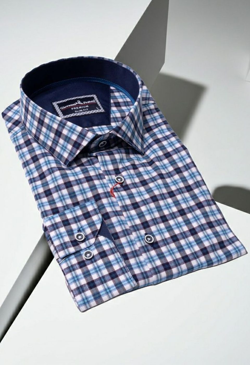 Slim Fit Uzun Kol Desenli Erkek Gömlek 3GMK311411002