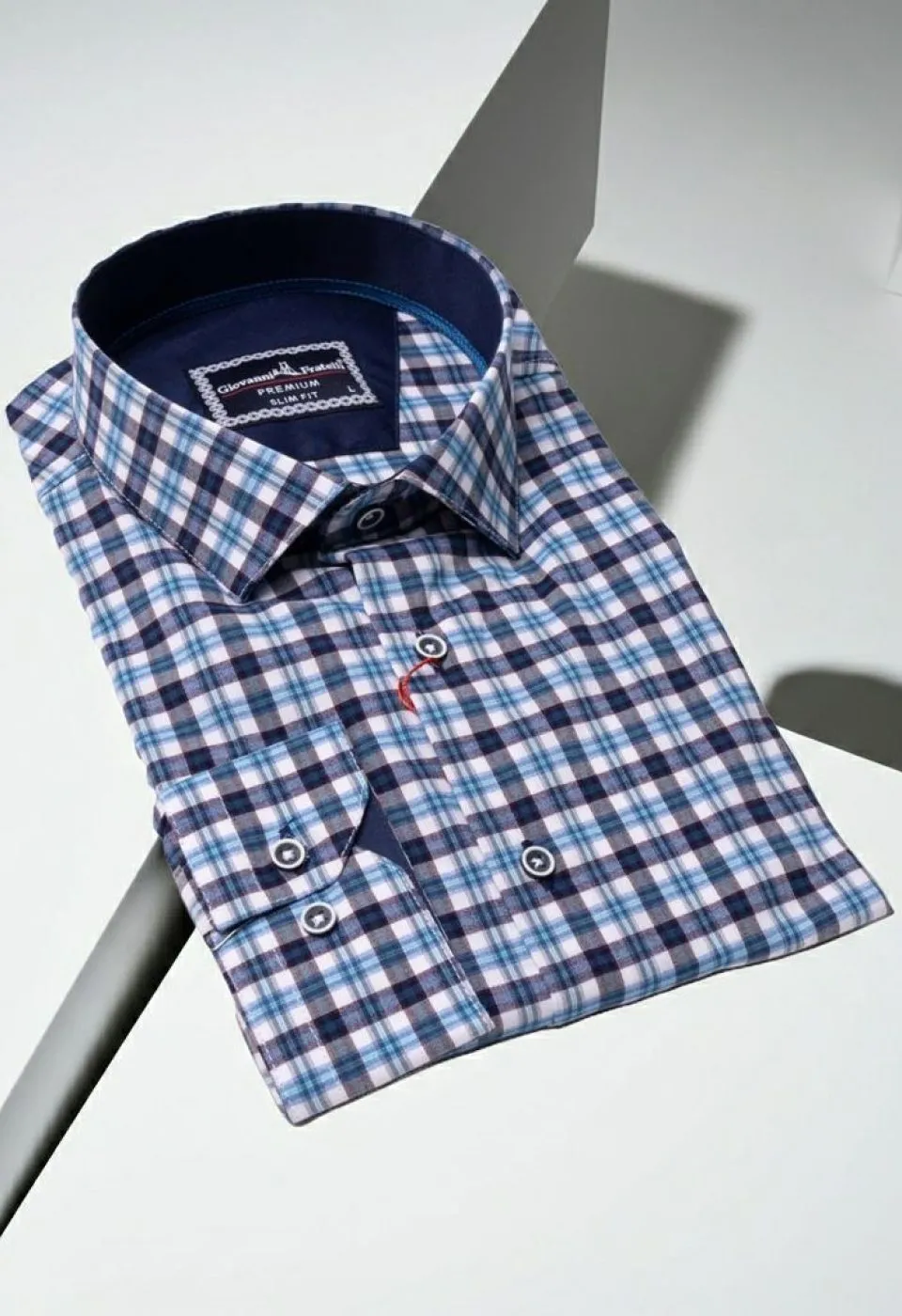 Slim Fit Uzun Kol Desenli Erkek Gömlek 3GMK311411002