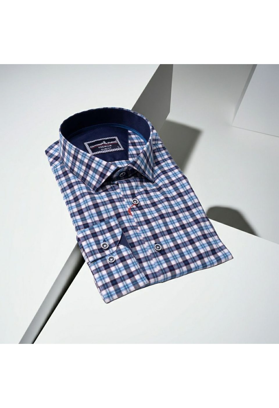 Slim Fit Uzun Kol Desenli Erkek Gömlek 3GMK311411002 - Giovanni Fratelli