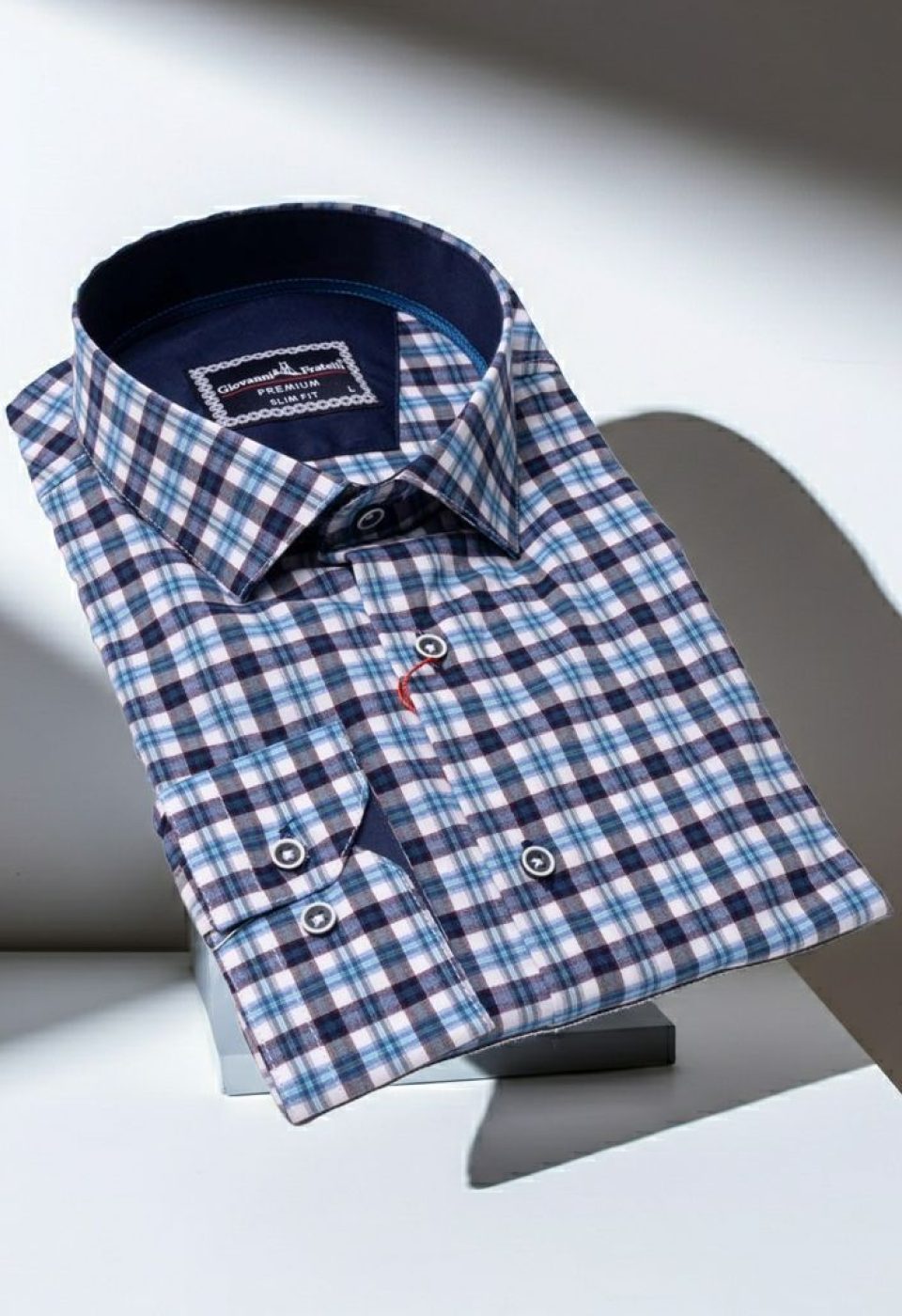 Slim Fit Uzun Kol Desenli Erkek Gömlek 3GMK311411002 - Giovanni Fratelli