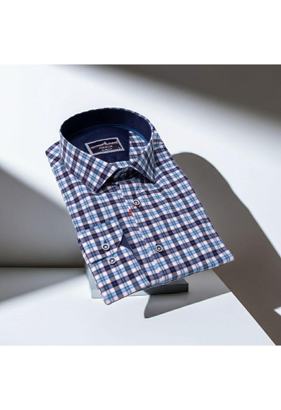 Slim Fit Uzun Kol Desenli Erkek Gömlek 3GMK311411002 - Giovanni Fratelli