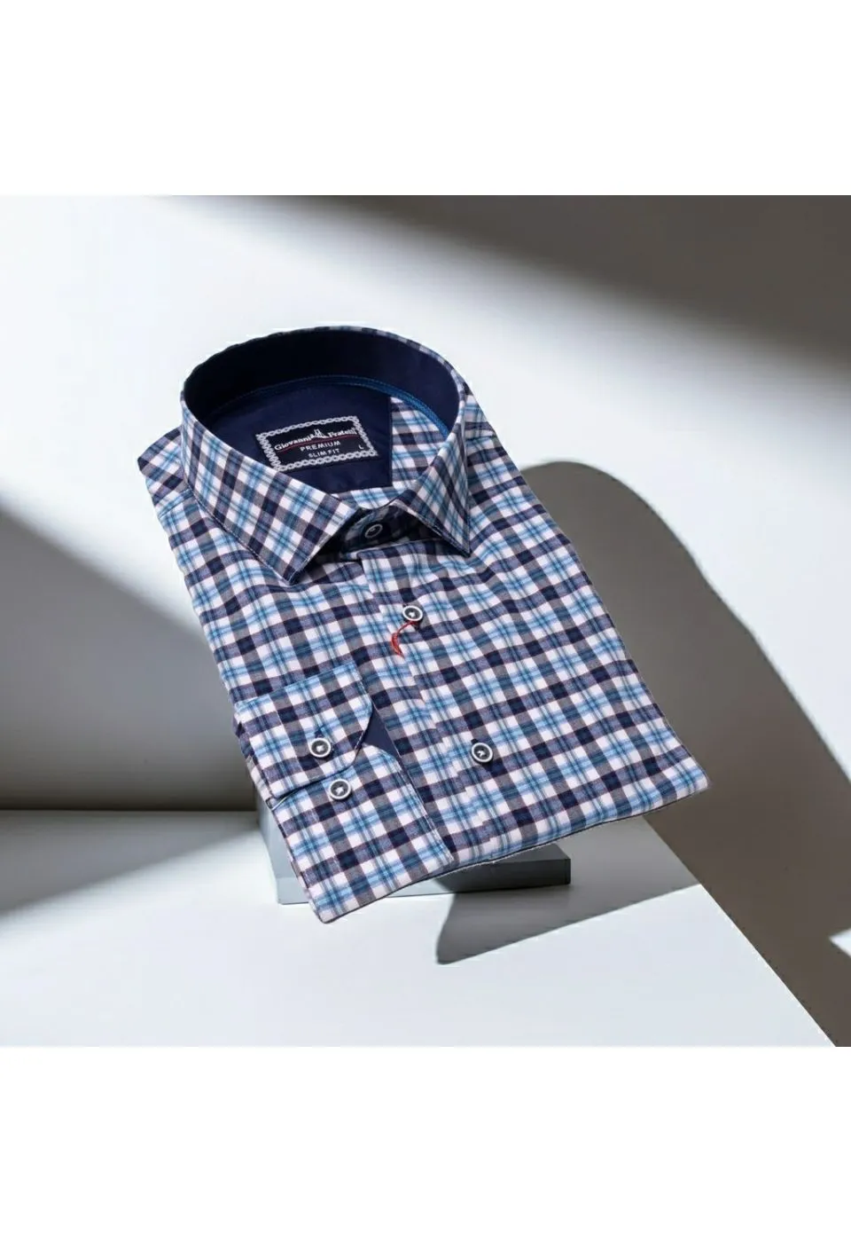 Slim Fit Uzun Kol Desenli Erkek Gömlek 3GMK311411002 - Giovanni Fratelli