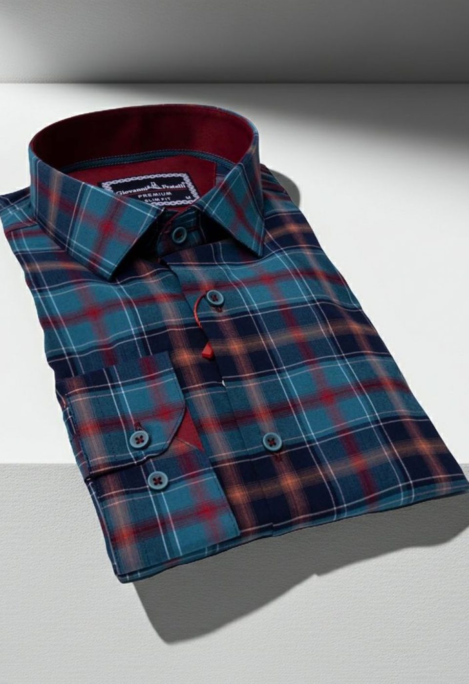 Slim Fit Uzun Kol Desenli Erkek Gömlek 3GMK311411004