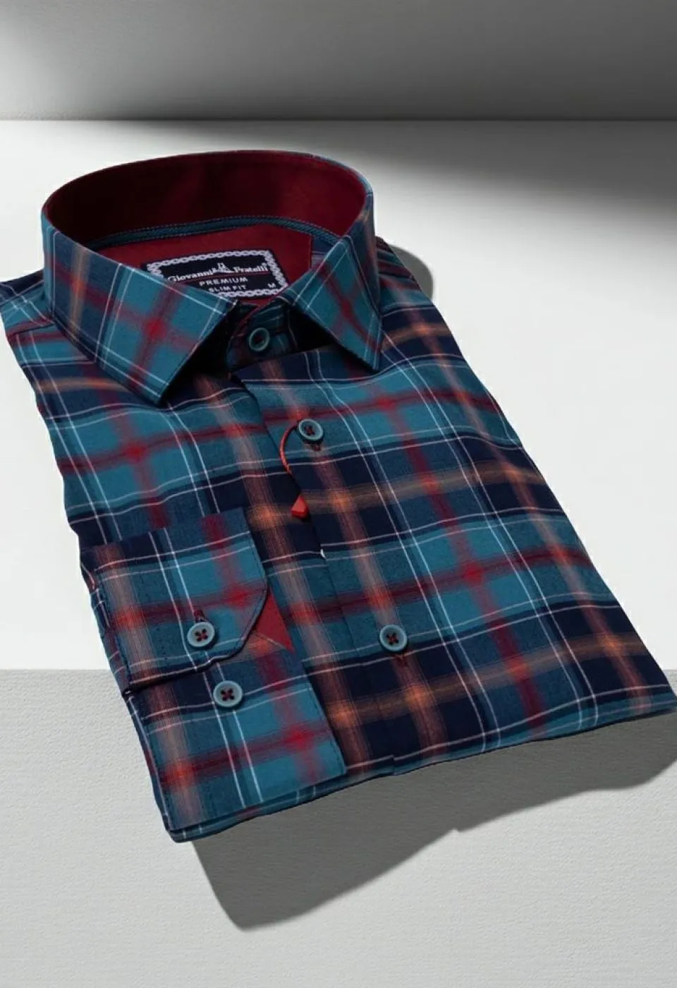Slim Fit Uzun Kol Desenli Erkek Gömlek 3GMK311411004