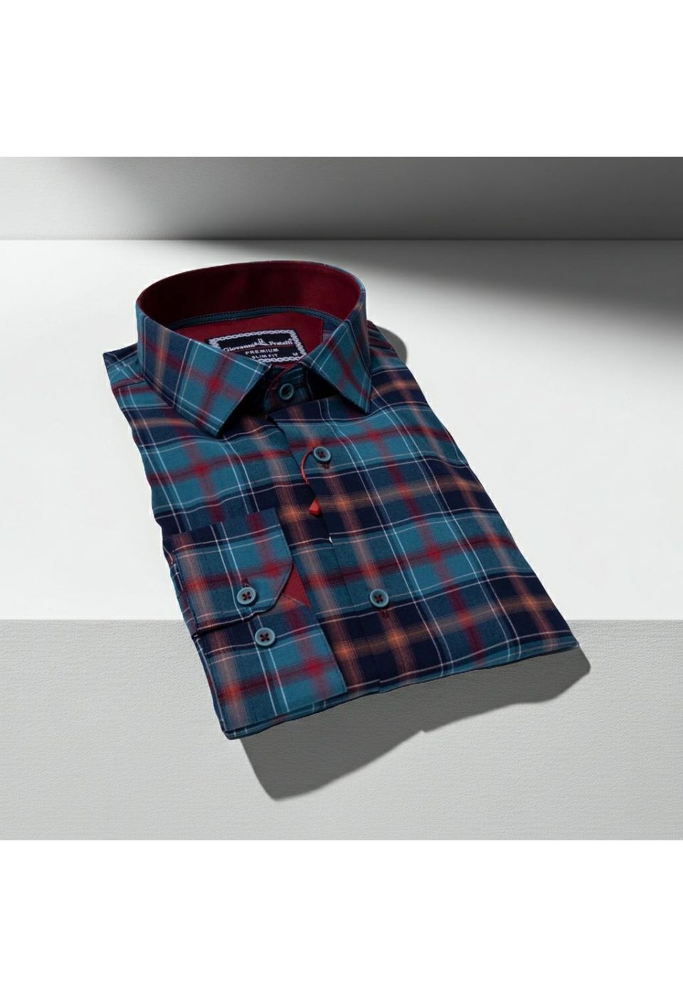 Slim Fit Uzun Kol Desenli Erkek Gömlek 3GMK311411004 - Giovanni Fratelli