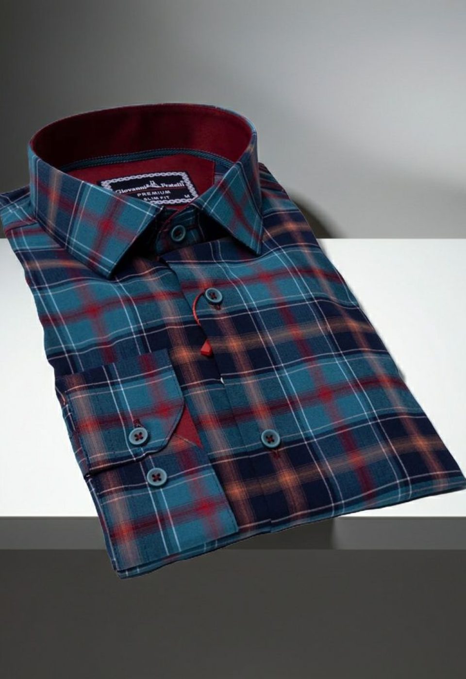 Slim Fit Uzun Kol Desenli Erkek Gömlek 3GMK311411004 - Giovanni Fratelli