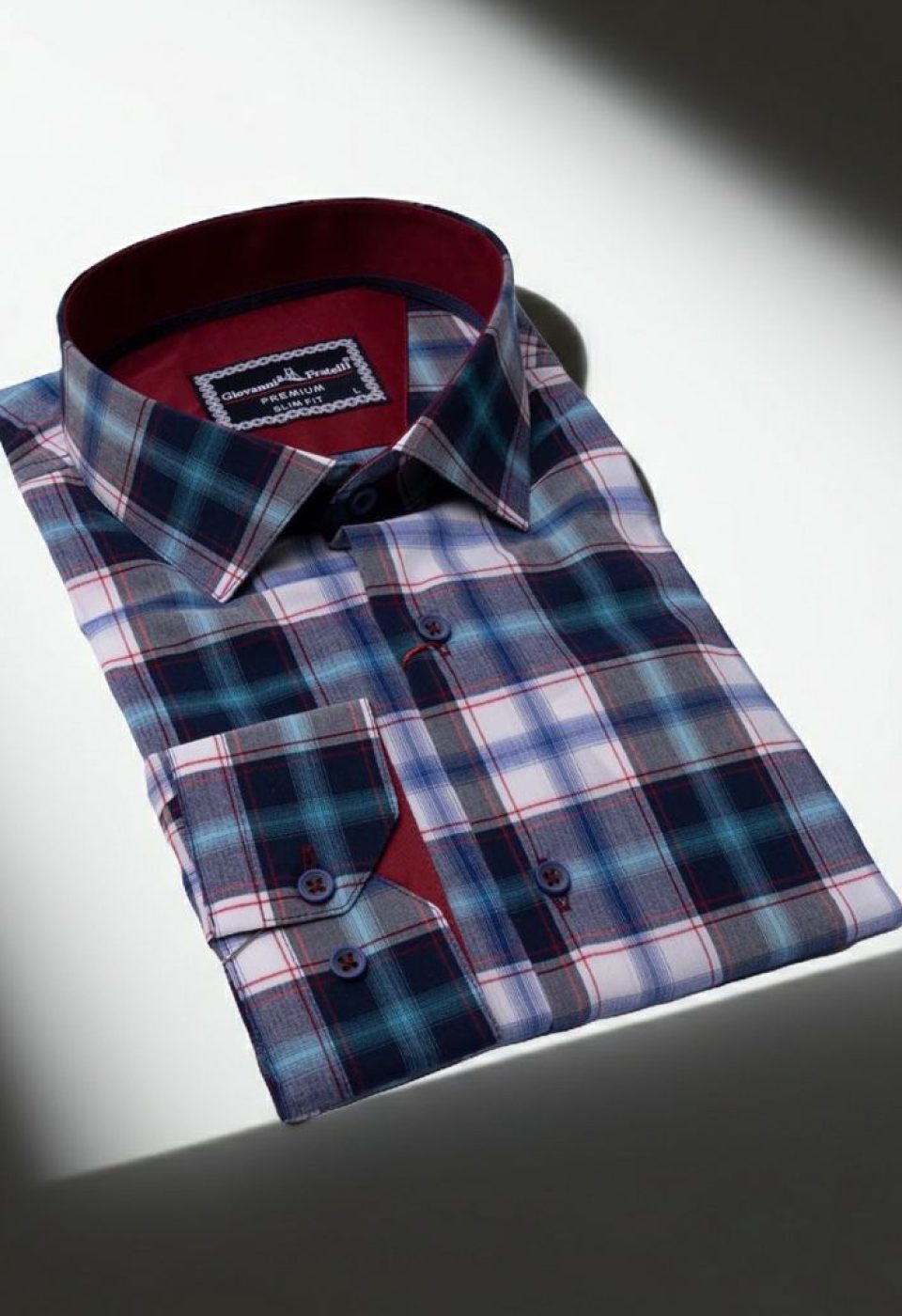 Slim Fit Uzun Kol Desenli Erkek Gömlek 3GMK311411007 - Giovanni Fratelli