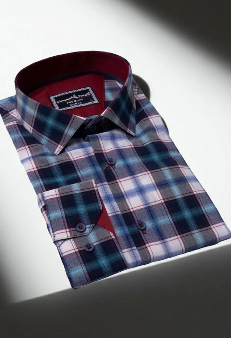 Slim Fit Uzun Kol Desenli Erkek Gömlek 3GMK311411007 - Giovanni Fratelli