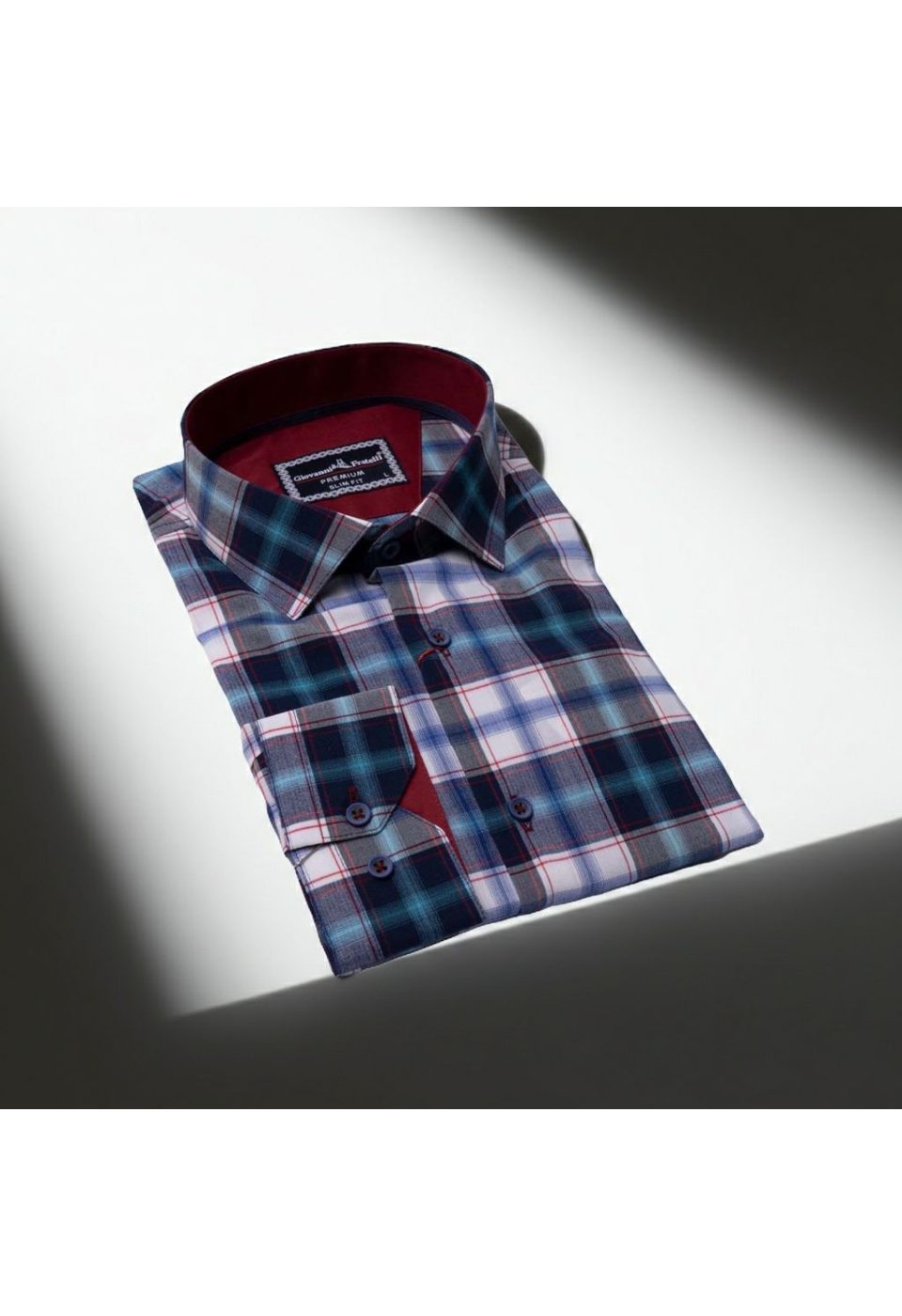 Slim Fit Uzun Kol Desenli Erkek Gömlek 3GMK311411007 - Giovanni Fratelli