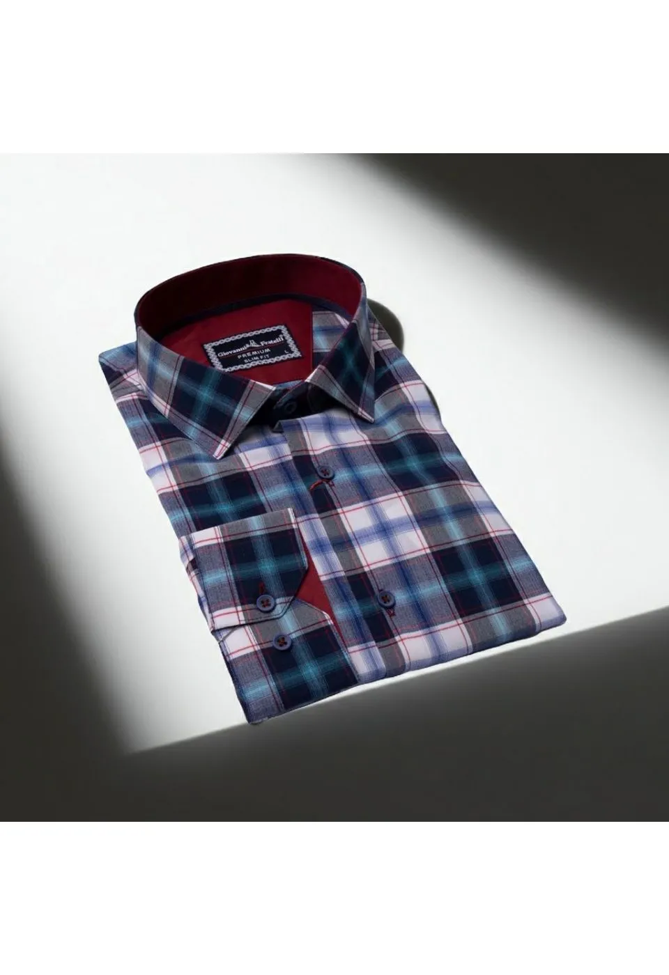Slim Fit Uzun Kol Desenli Erkek Gömlek 3GMK311411007 - Giovanni Fratelli