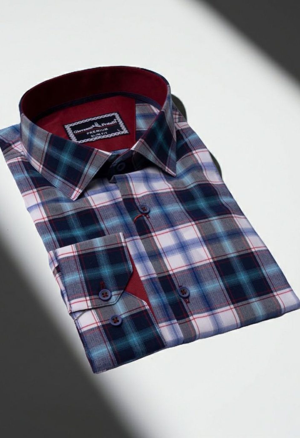 Slim Fit Uzun Kol Desenli Erkek Gömlek 3GMK311411007
