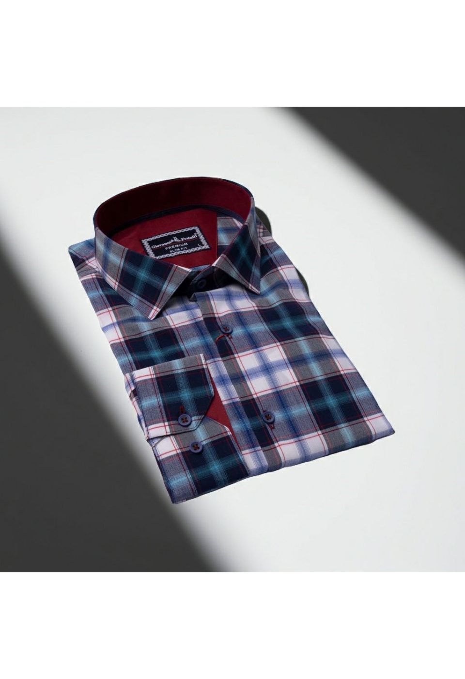 Slim Fit Uzun Kol Desenli Erkek Gömlek 3GMK311411007 - Giovanni Fratelli