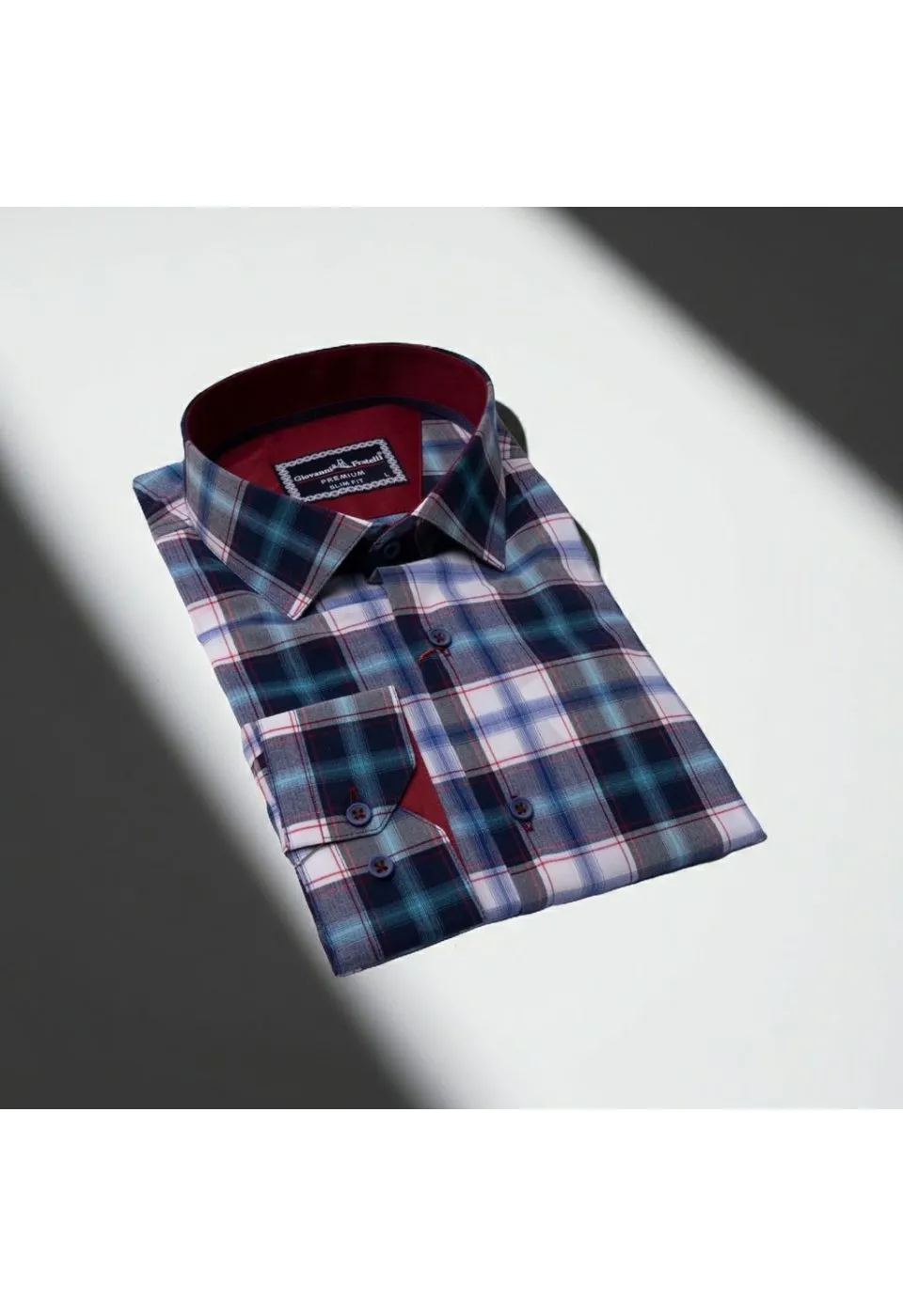 Slim Fit Uzun Kol Desenli Erkek Gömlek 3GMK311411007 - Giovanni Fratelli