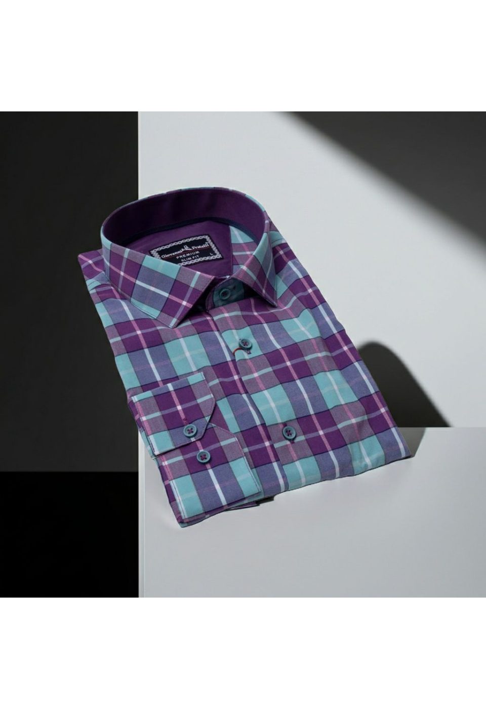 Slim Fit Uzun Kol Desenli Erkek Gömlek 3GMK311411010 - Giovanni Fratelli