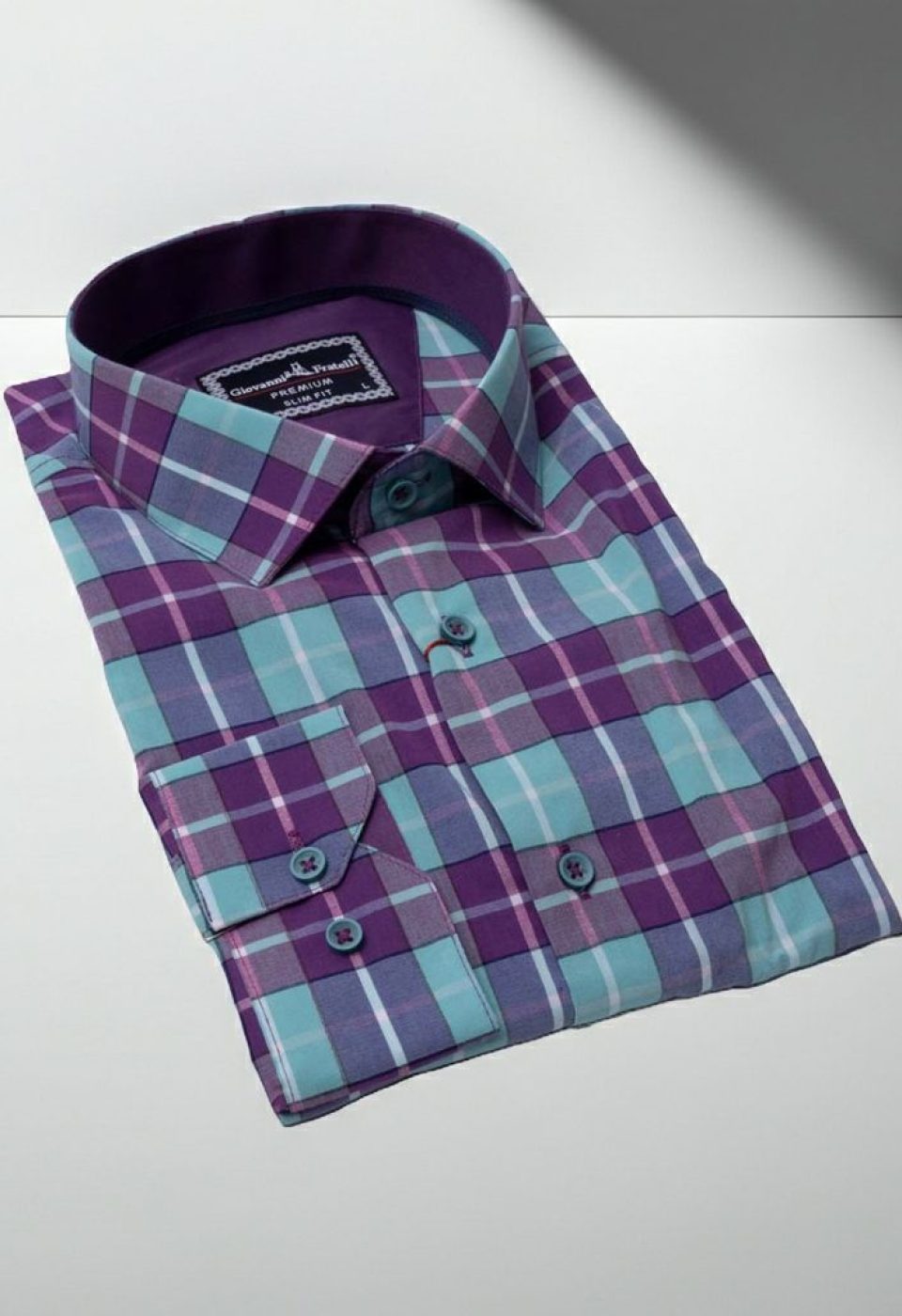 Slim Fit Uzun Kol Desenli Erkek Gömlek 3GMK311411010