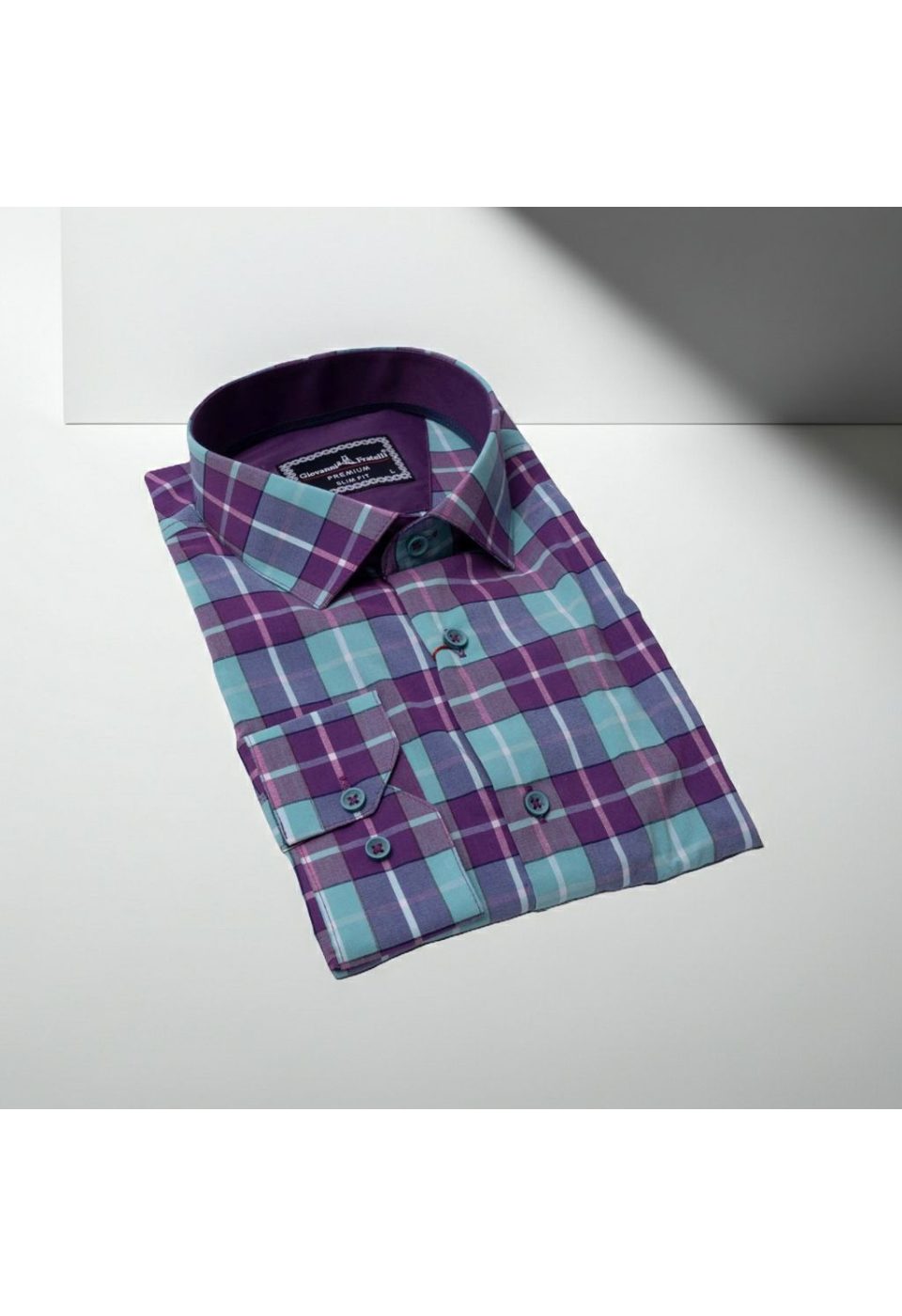 Slim Fit Uzun Kol Desenli Erkek Gömlek 3GMK311411010 - Giovanni Fratelli