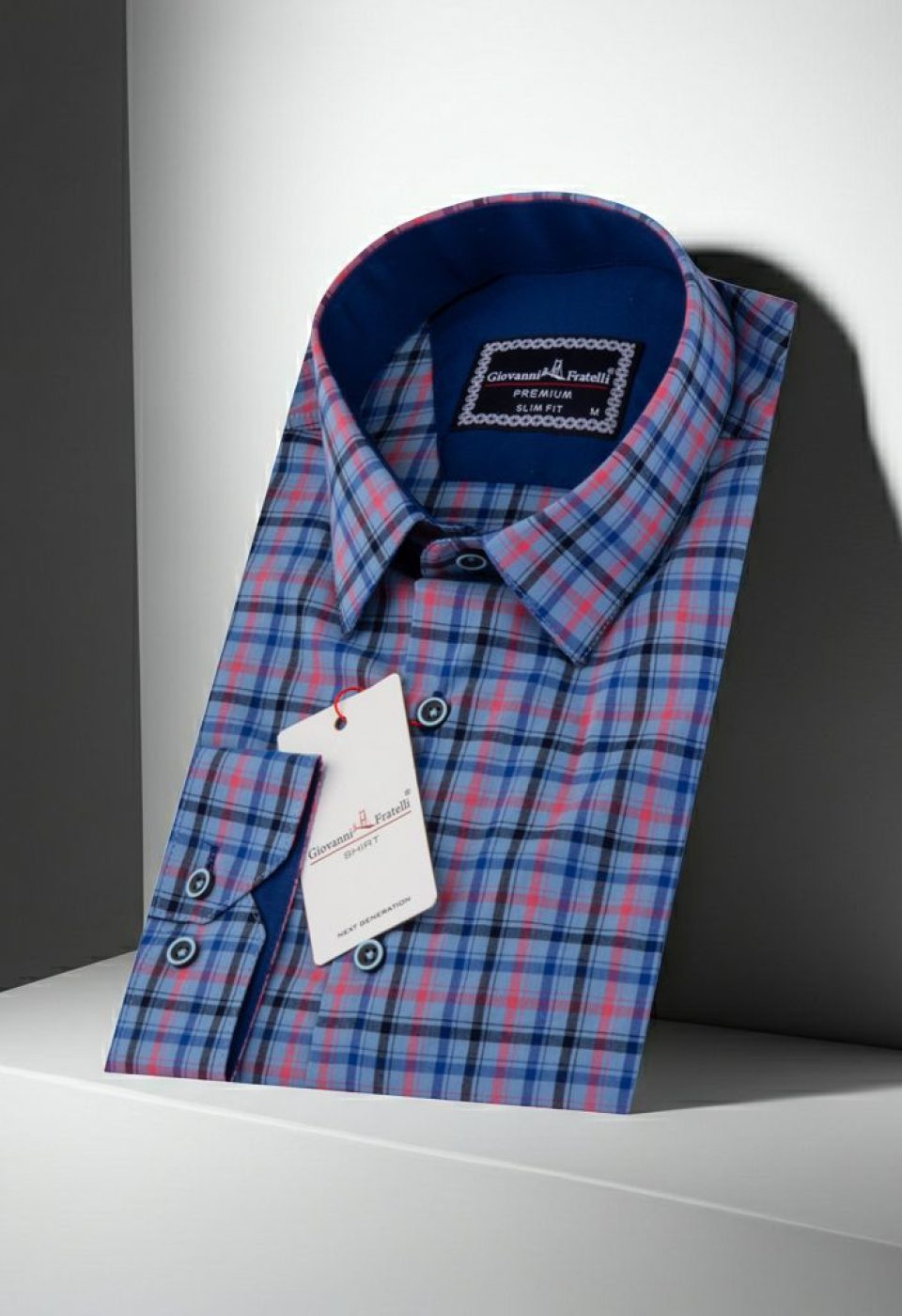 Slim Fit Uzun Kol Desenli Erkek Gömlek 3GMK311412002