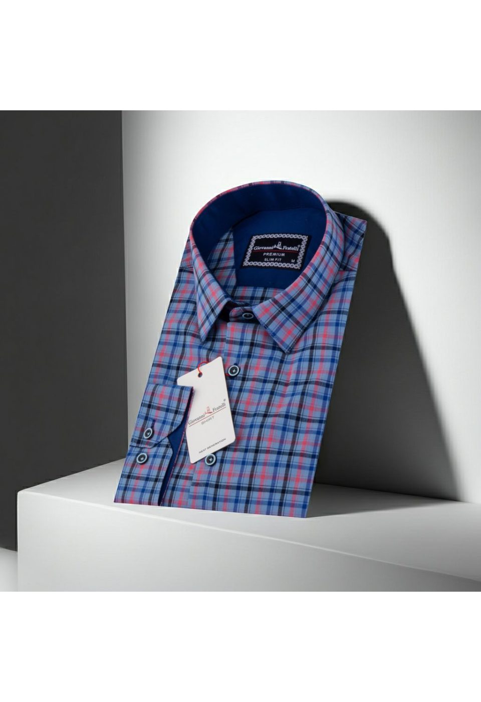 Slim Fit Uzun Kol Desenli Erkek Gömlek 3GMK311412002 - Giovanni Fratelli