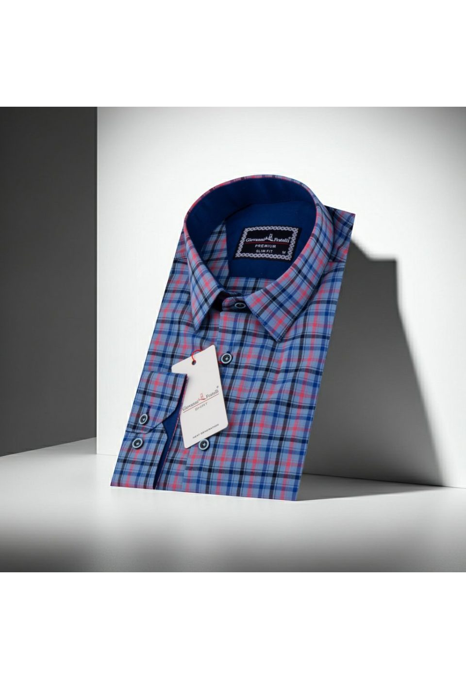 Slim Fit Uzun Kol Desenli Erkek Gömlek 3GMK311412002 - Giovanni Fratelli