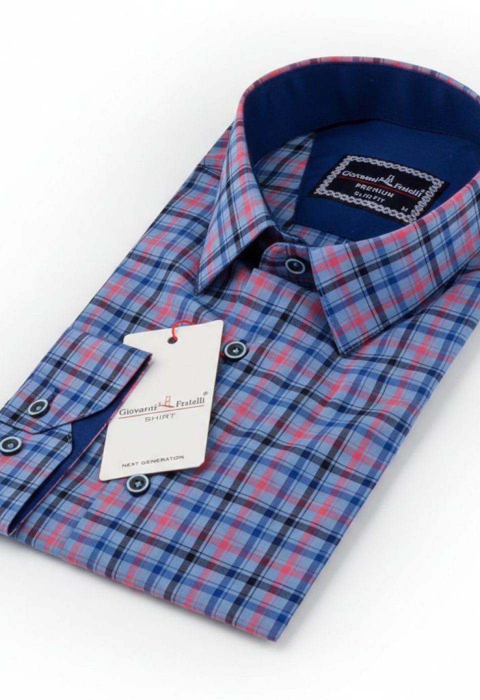 Slim Fit Uzun Kol Desenli Erkek Gömlek 3GMK311412002 - Giovanni Fratelli
