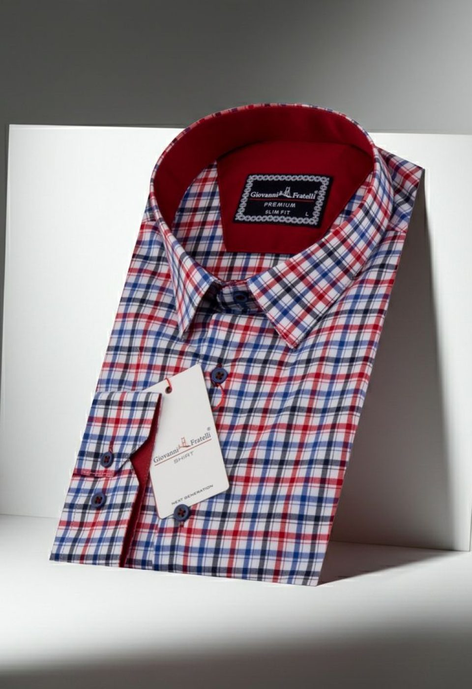 Slim Fit Uzun Kol Desenli Erkek Gömlek 3GMK311412007 - Giovanni Fratelli