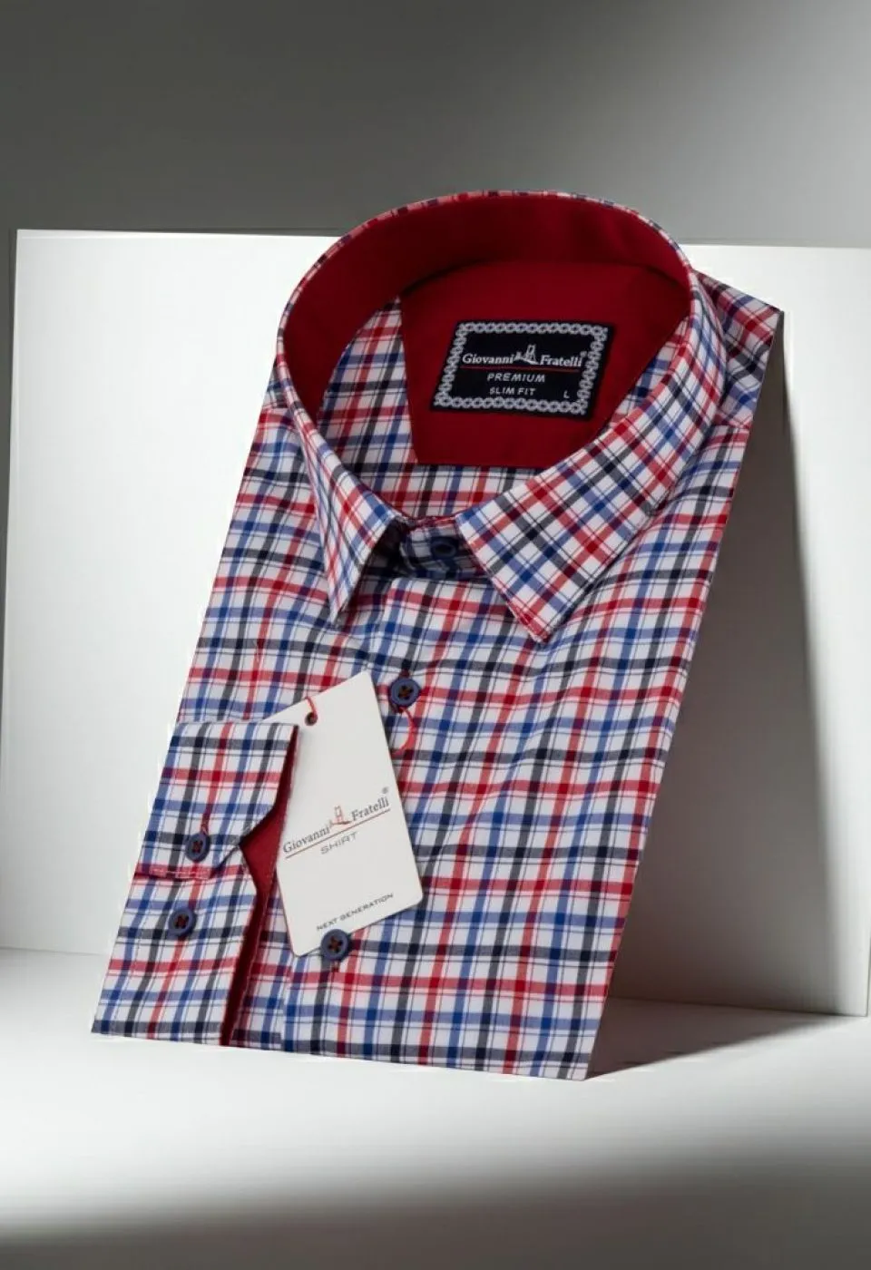 Slim Fit Uzun Kol Desenli Erkek Gömlek 3GMK311412007 - Giovanni Fratelli
