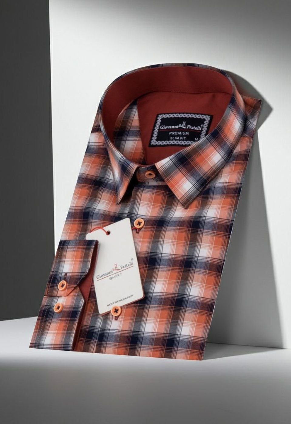 1412 CR 013 Slim Fit Uzun Kol Desenli Erkek Gömlek 3GMK311412013 - Giovanni Fratelli