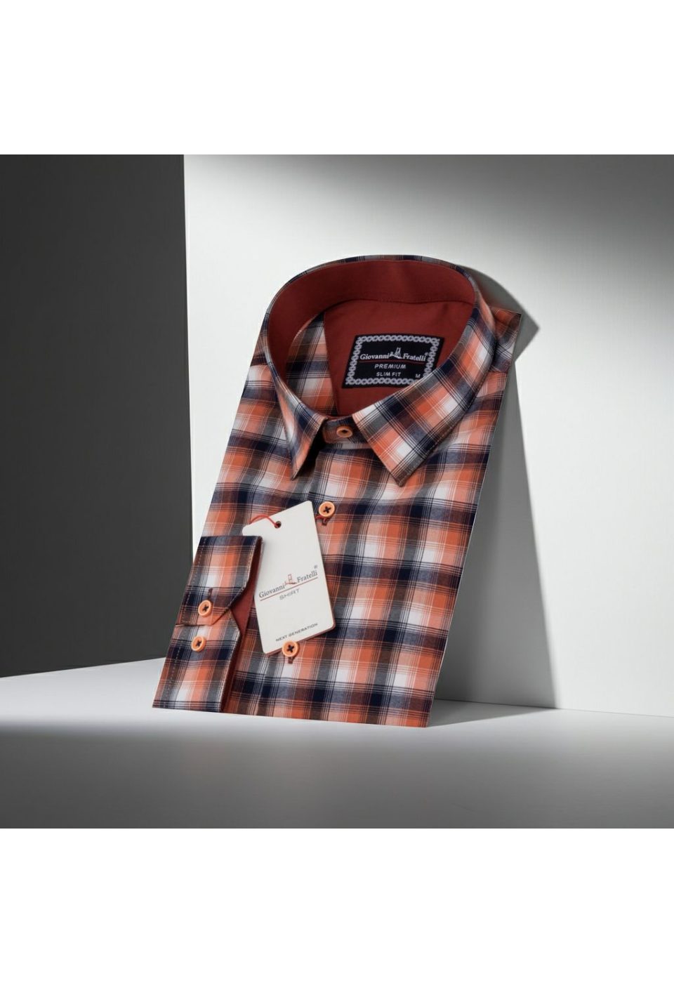 1412 CR 013 Slim Fit Uzun Kol Desenli Erkek Gömlek 3GMK311412013 - Giovanni Fratelli
